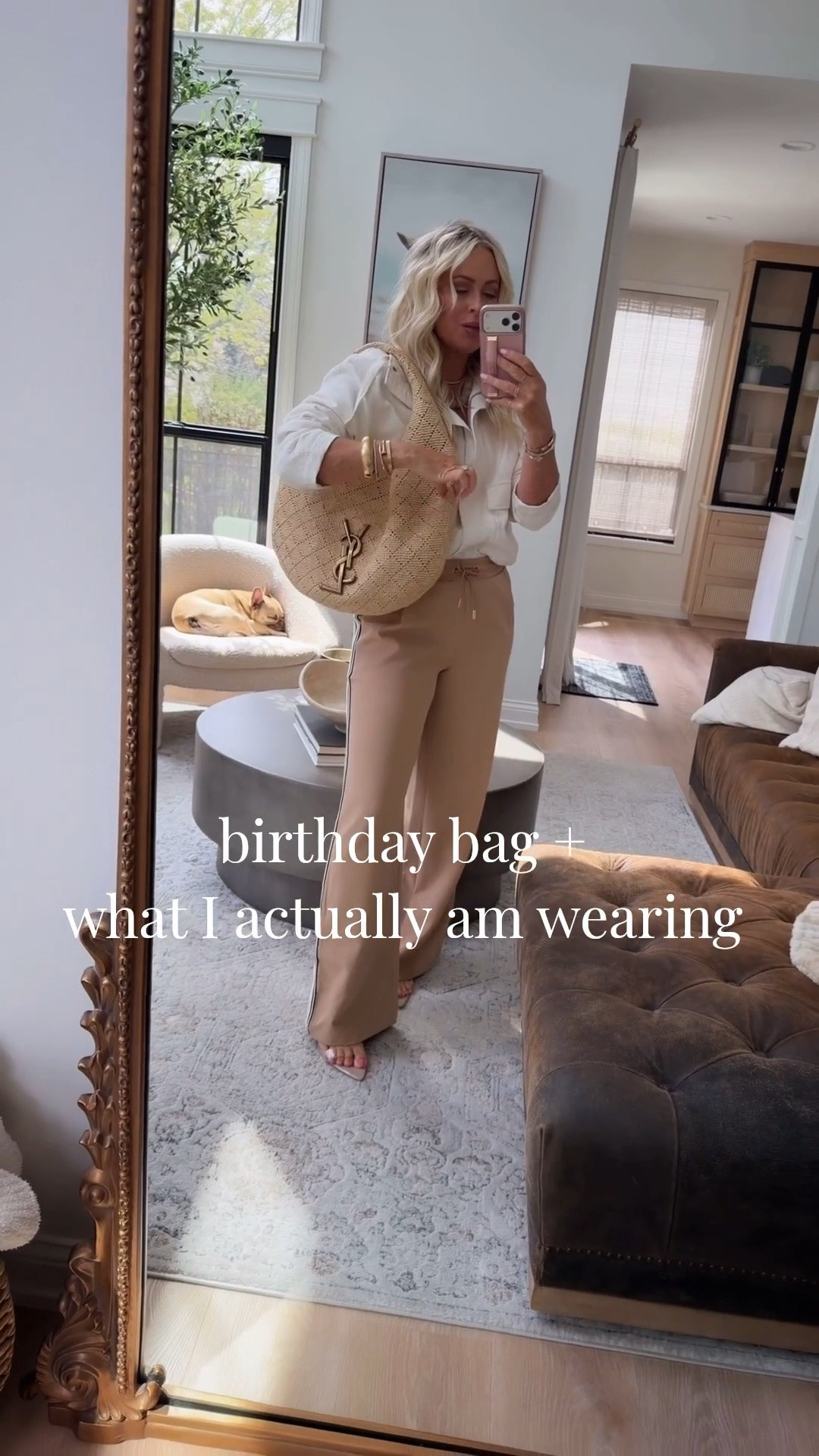 Small in pants, XS in jacket.
My pants are on sale using code: LAUREN20. 

OOTD + this bag! I’m obsessed 😍🤍🎂

Summer outfit. Track pant. Business casual.

#LTKSaleAlert #LTKSeasonal #LTKootd