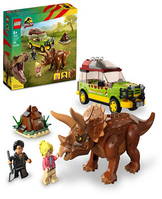 Jurassic World 76959 Triceratops Research Toy Building Set with Ian Malcolm and Dr. Ellie Sattler... | Macy's