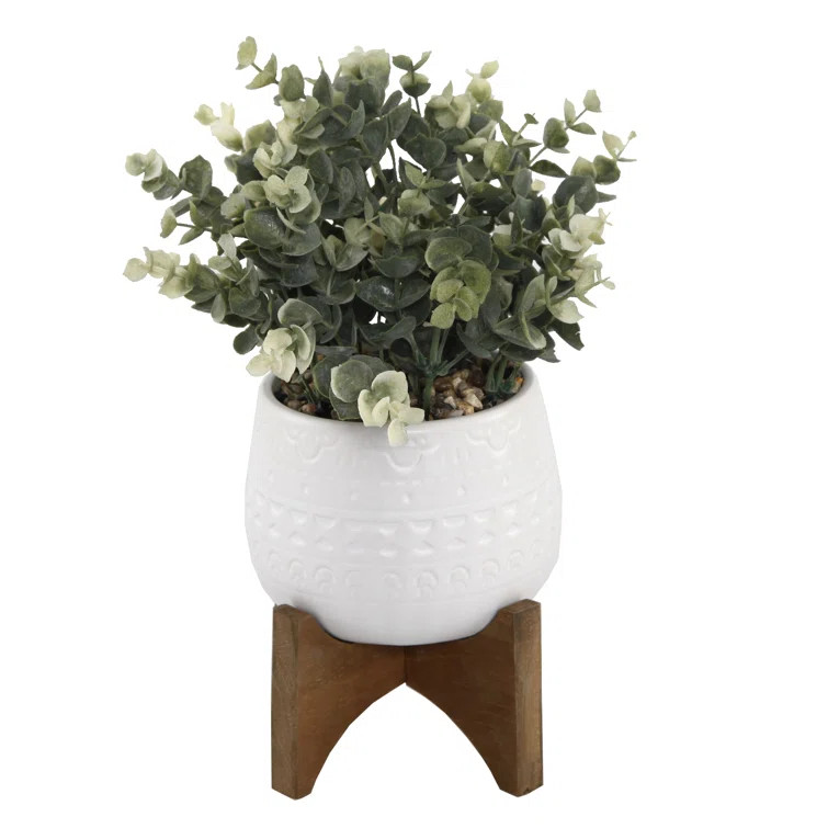 3.5" Artificial Eucalyptus Plant in Planter | Wayfair North America