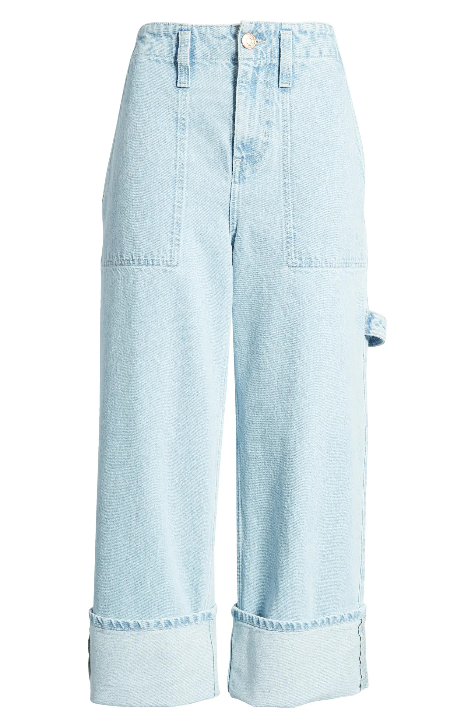 Free People Major Leagues Wide Leg Crop Jeans | Nordstrom | Nordstrom