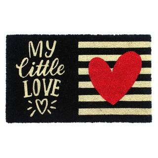 Red 18 in. x 30 in. Little Love Coir Door Mat-DM9374A - The Home Depot | The Home Depot