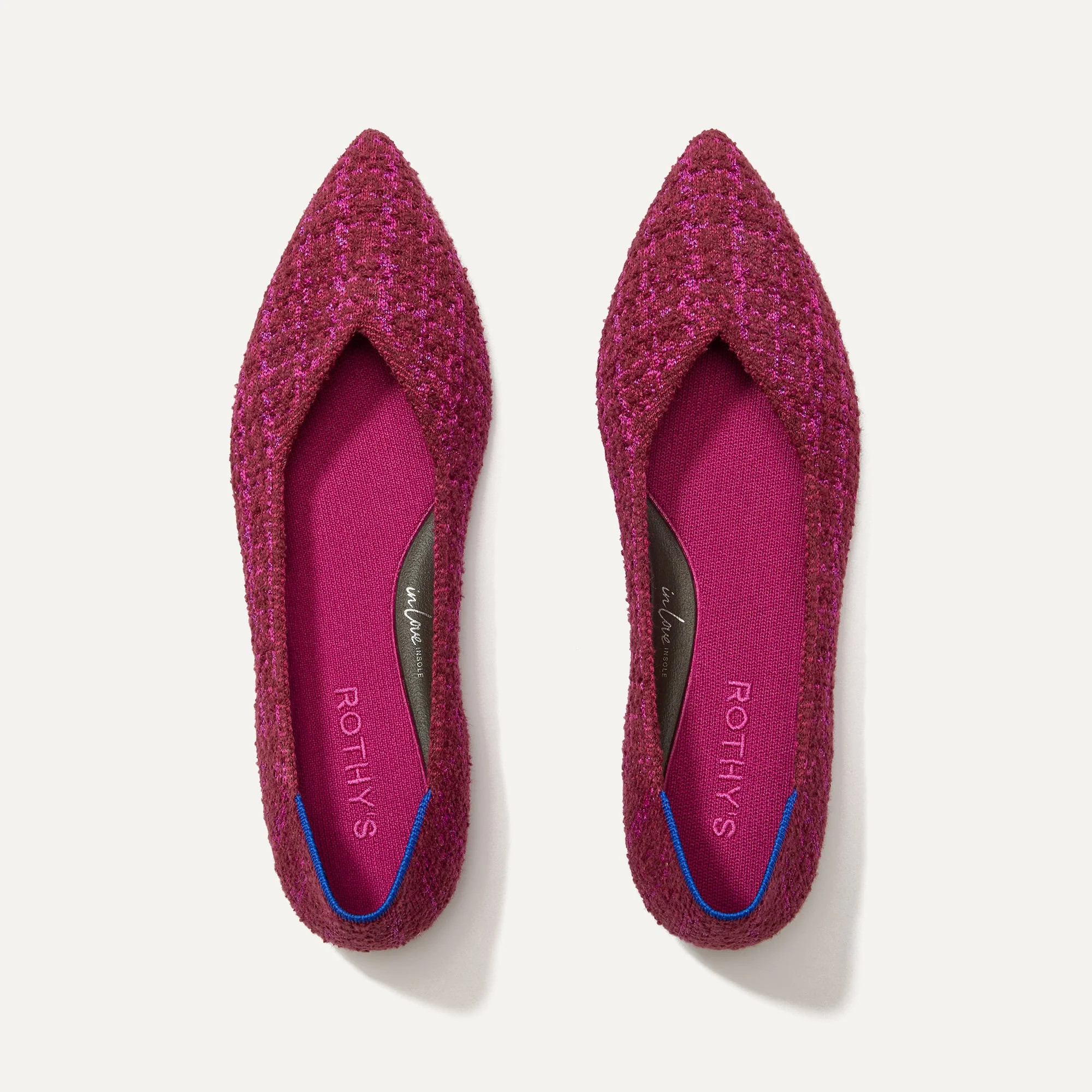 The Point II in Berry Tweed | Women's Flats | Rothy's | Rothy's
