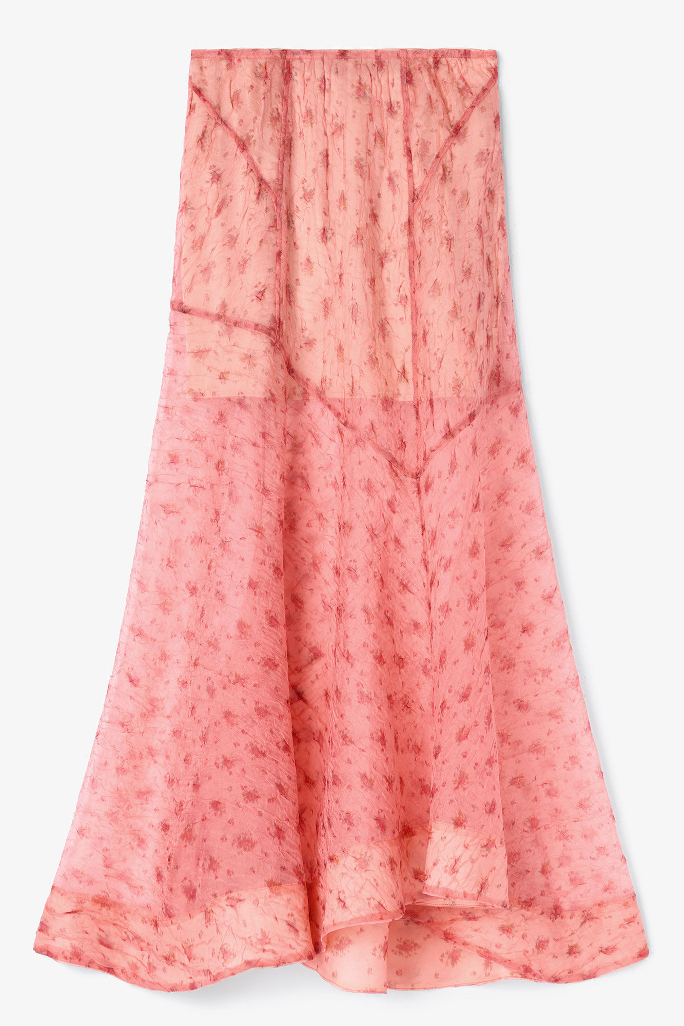 Skirt in Printed Shibori Organza | Ganni
