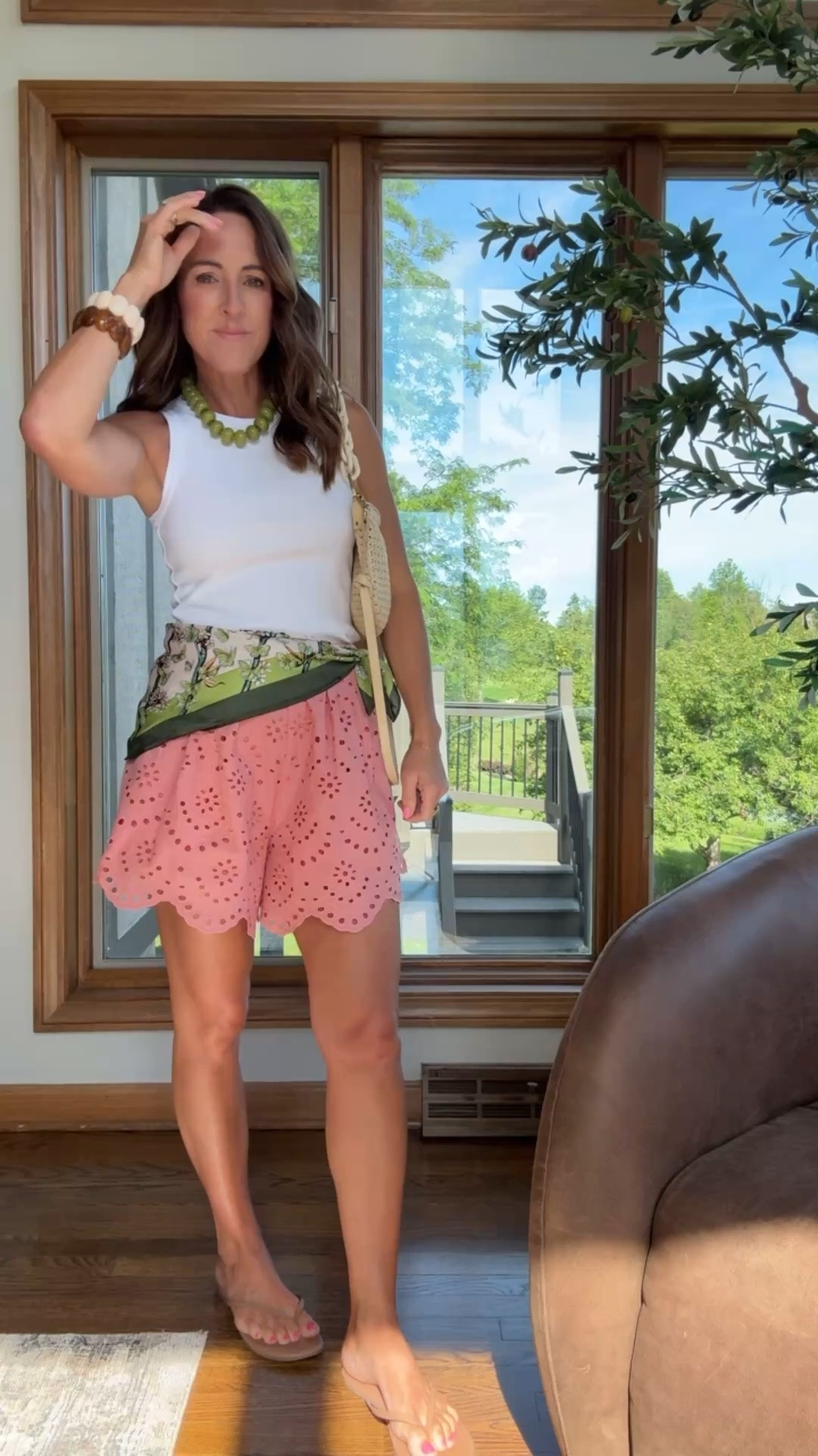 Elevated casual outfit. 
Summer style. 
XS tank
XS shorts

#LTKmomlife #LTKSeasonal #LTKOver40