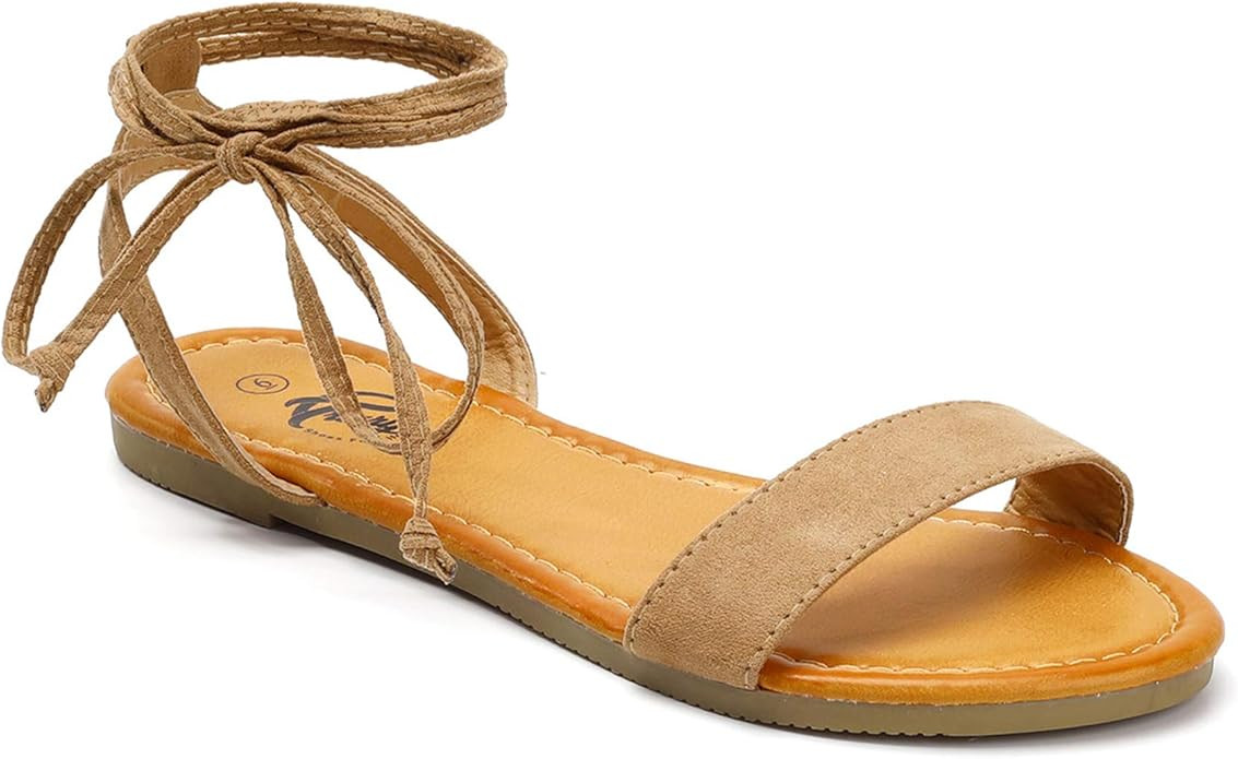 Trary Womens Sandals, Lace Up Sandals for Women, Open Toe Strappy Sandals for Women, Tie up Sanda... | Amazon (US)