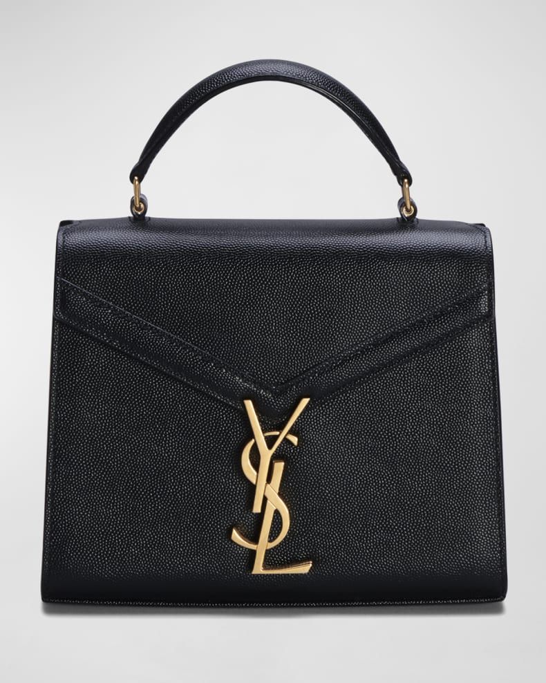 Saint Laurent Cassandre Mini Monogram YSL Grain de Poudre Top-Handle Bag | Neiman Marcus