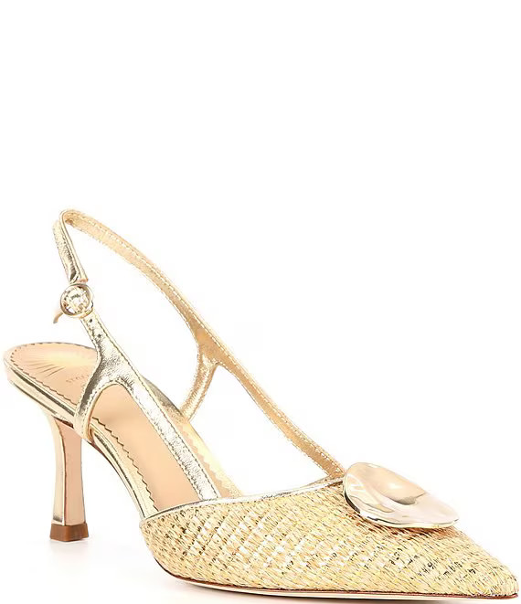 Antonio Melani x Style by Simkins Lisa Raffia Ornamented Slingback Pumps | Dillard's | Dillard's