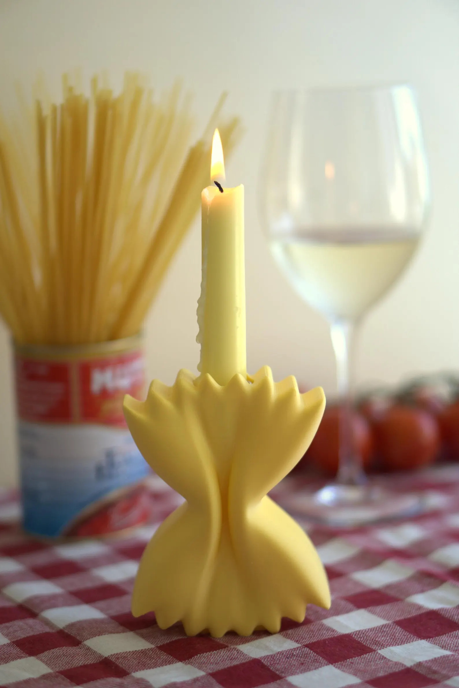 Colorful Farfalle Pasta Candle Holder - Candlestick for Taper Candles - Gift Idea for Design Love... | Etsy (US)