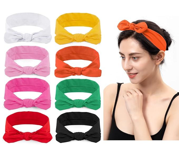 Habibee Women Headbands Turban Headwraps Hair Band Bows Accessories for Fashion Or Sport 8 pcs He... | Amazon (US)