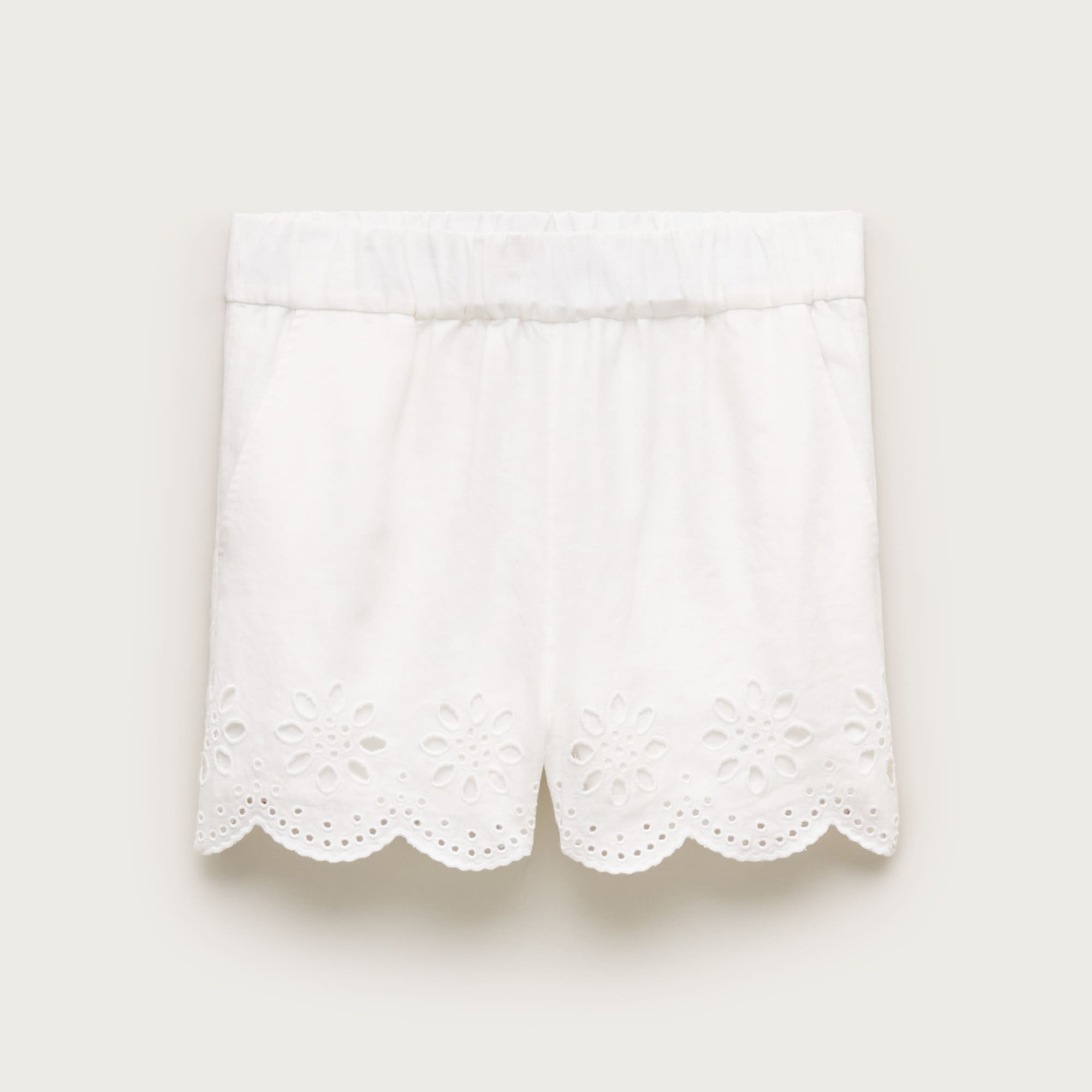 Tropez eyelet short in linen | J. Crew US