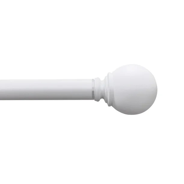 Mainstays 1" Ball Single Curtain Rod, White, 84-120" - Walmart.com | Walmart (US)
