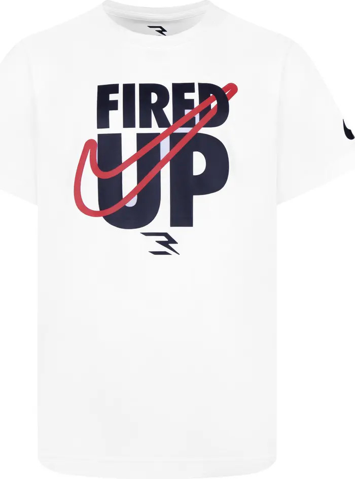 Kids' Fired Up Swoosh Short Sleeve T-Shirt | Nordstrom Rack
