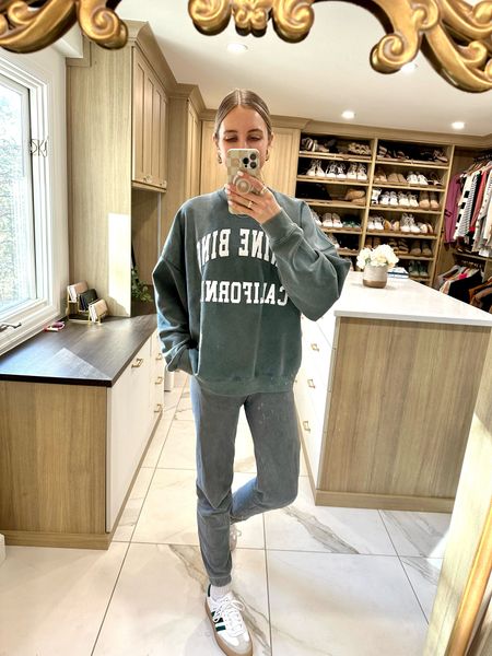 I’ve worn this outfit 3 days in a row and feel so chic and comfy! I sized up to a large for the sweatshirt! #revolve #adidas 

#LTKfindsunder100 #LTKshoecrush