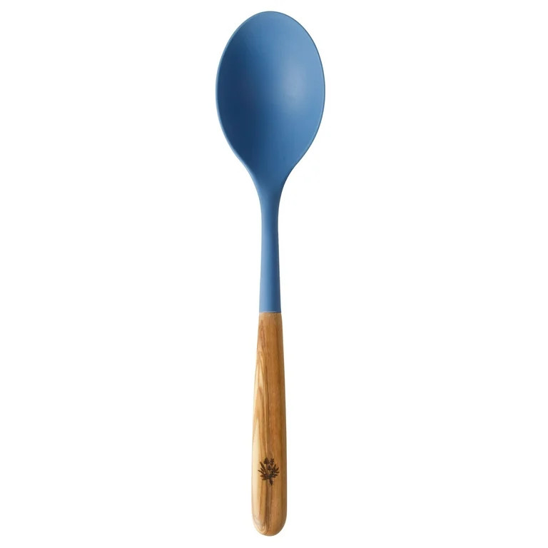 The Pioneer Woman Silicone Basting Spoon with Olivewood Handle, Blue | Walmart (US)