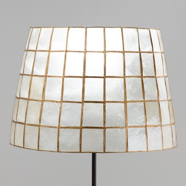 Gold Capiz Tapered Table Lamp Shade | World Market