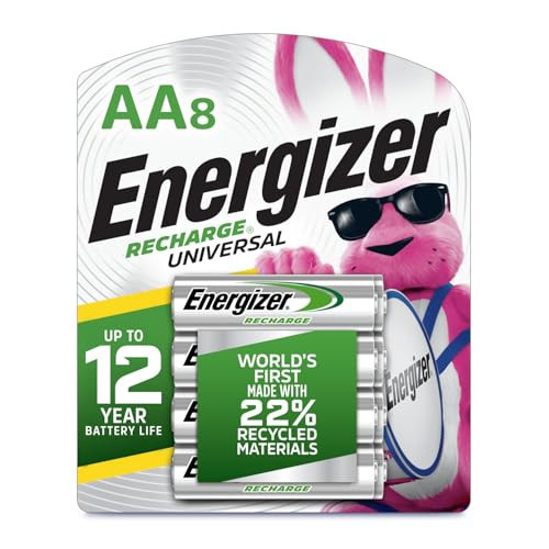 Energizer Recharge Universal Rechargeable AA Batteries (8 Pack), Double A Rechargeable Batteries | Amazon (US)