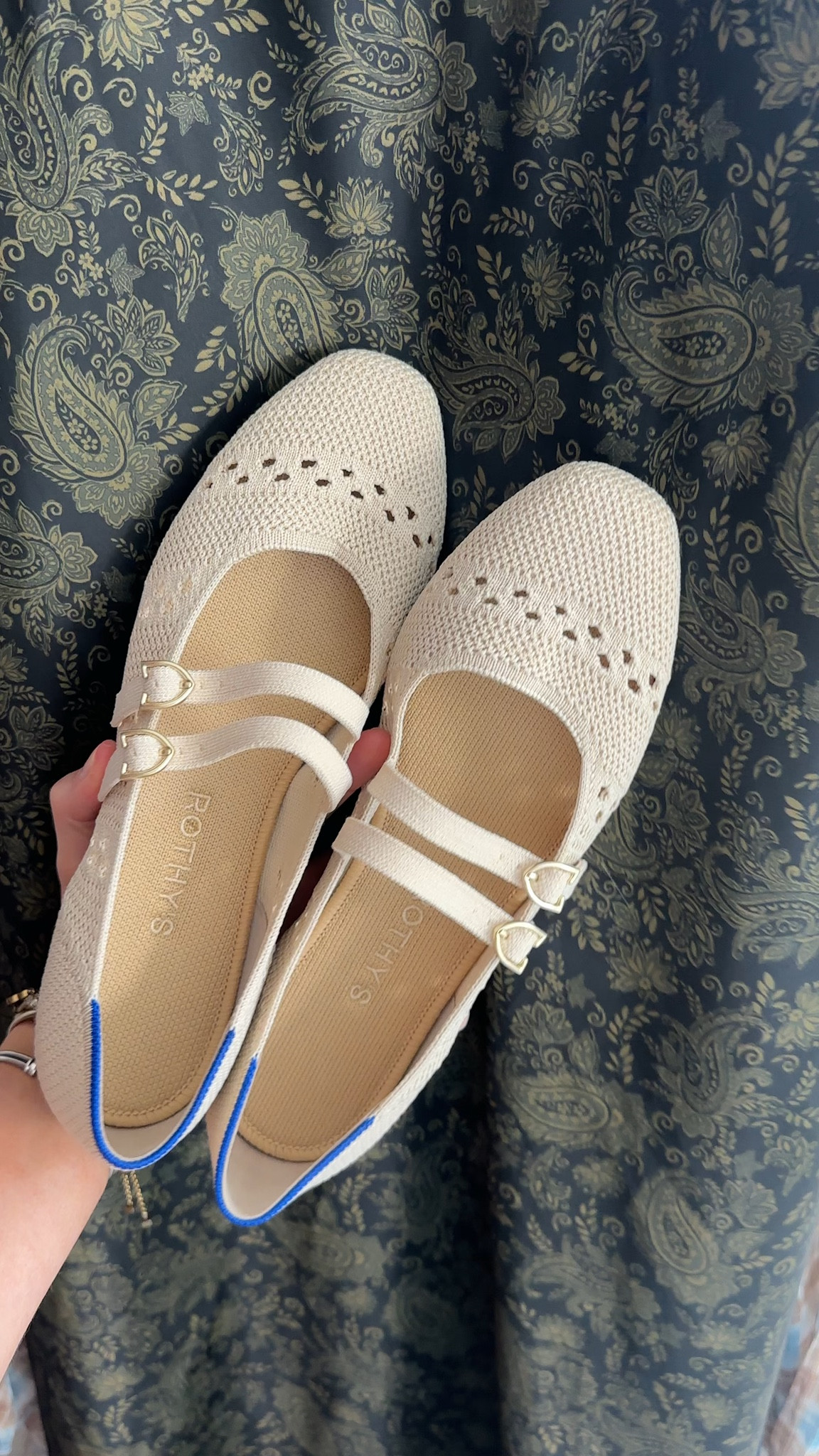 @rothys size 8! The Double Buckle Mary Jane in Dune Mesh

Soft, slightly perforated upper in beige.
Features two slim, flexible straps with adjustable buckles inspired by the Rothy’s signet.
Comfortable insoles in beige and durable tan rubber outsoles.

#LTKspring #LTKspringtrends #LTKootd
