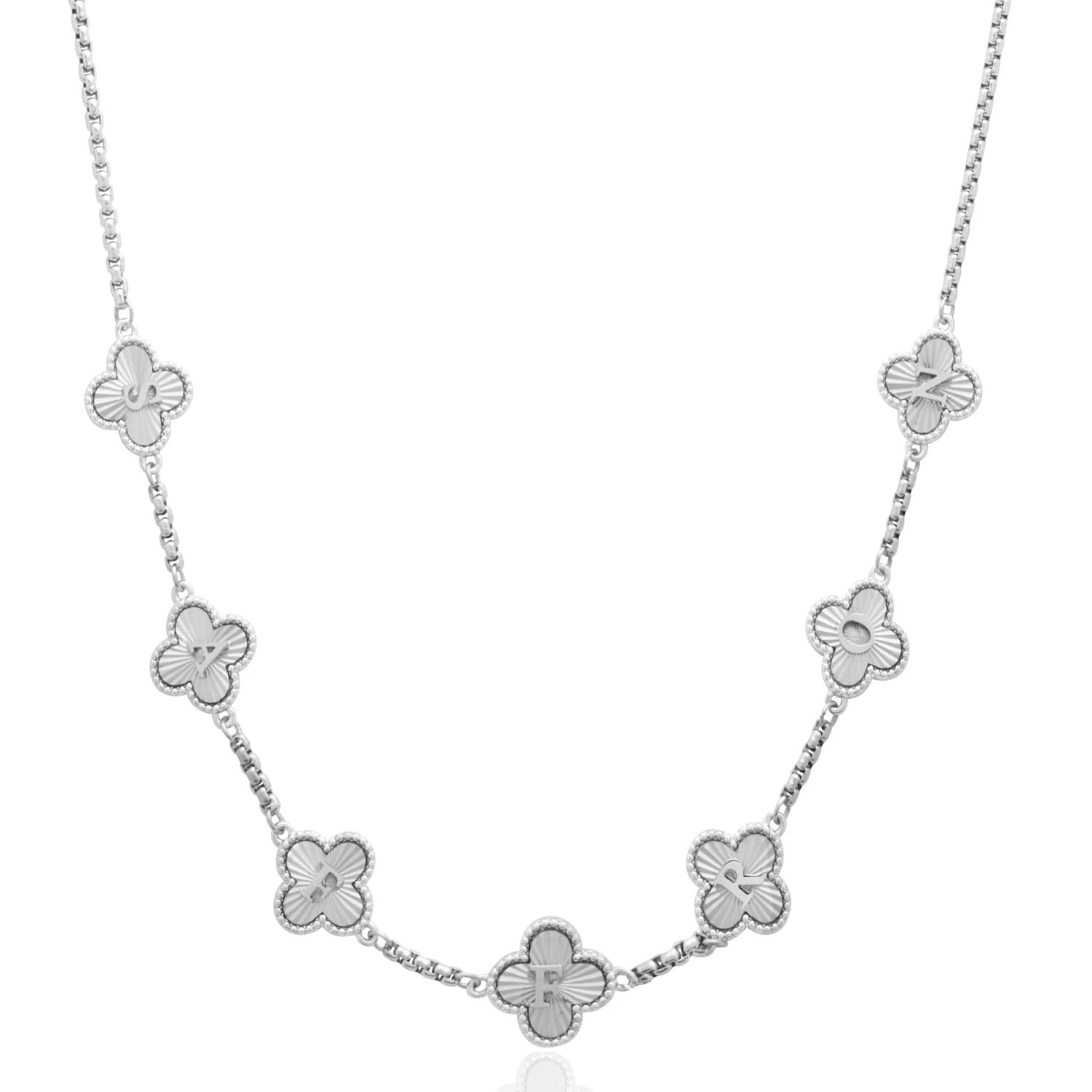 Clover Custom Name Necklace (Silver) | Abbott Lyon