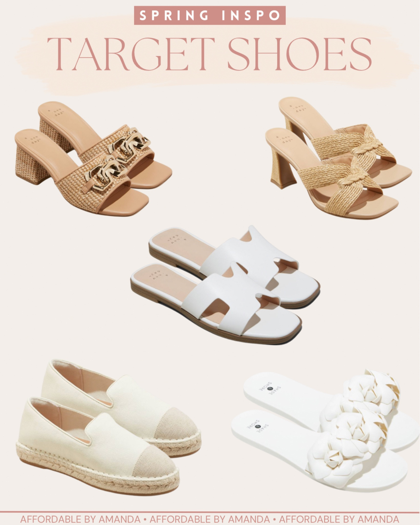 Target Spring Shoes
Size down 1/2 size in each 

Follow my shop @affordablebyamandablog on the @shop.LTK app to shop this post and get my exclusive app-only content!


#LTKfindsunder50 #LTKshoecrush #LTKworkwear