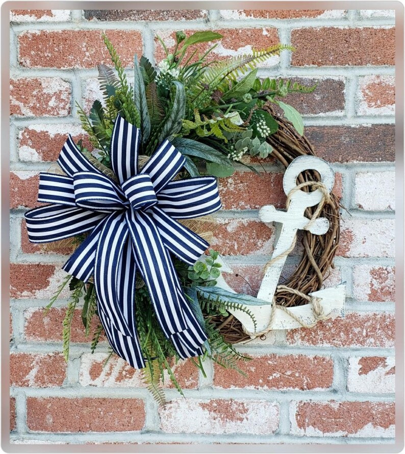 Nautical Decor Wreath for Front Door Everyday Wreath Summer | Etsy | Etsy (US)