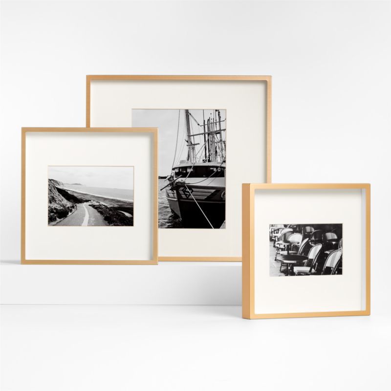 Brushed Brass Picture Frames | Crate & Barrel | Crate & Barrel