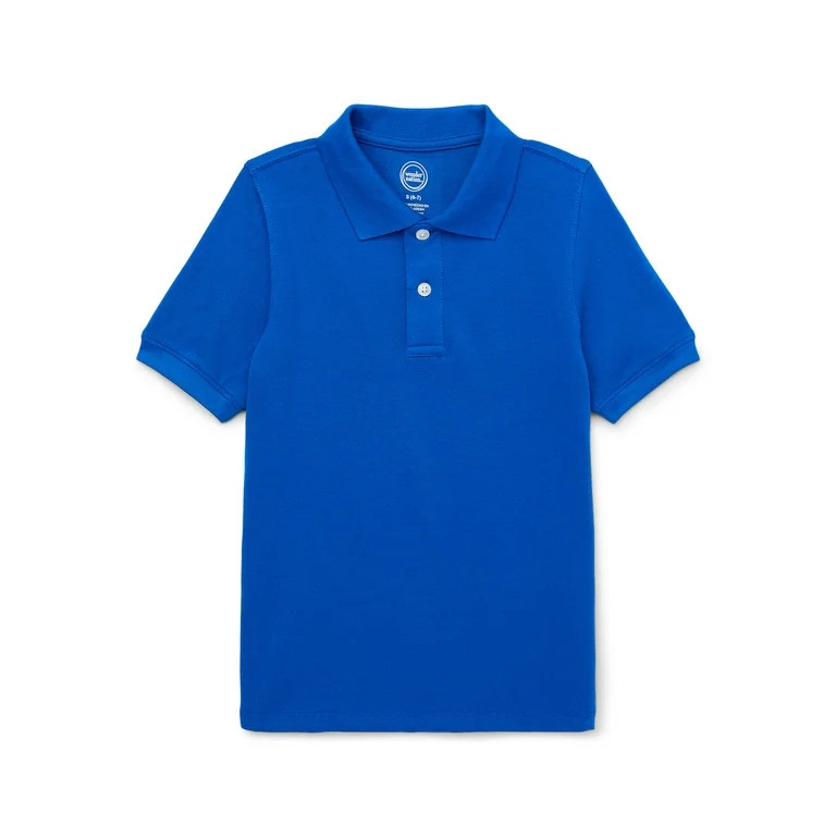 Wonder Nation Boys School Uniform Short Sleeve Polo, Sizes 4-18 | Walmart (US)