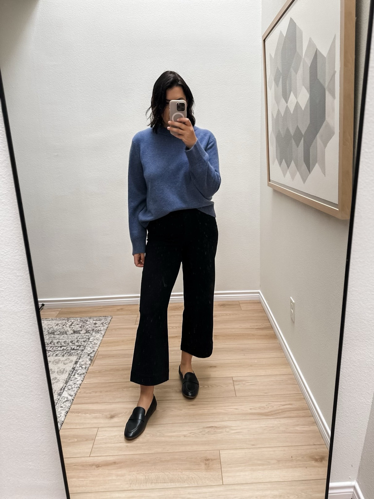 If I had to suggest one sweater from Quince, it’s probably this one. This has been my favorite of all the sweaters just because it is so soft and feels luxe. I like the relaxed fit, it fits loosely as this is the medium and it’s a bigger fit on me. 

I'm in the 10 of the pants, run snug at the waist. 

I'm in the medium of the skirt, it runs TTS and is 30% off through tomorrow!  

 #LTKOver40 #LTKMidsize #LTKFindsUnder100