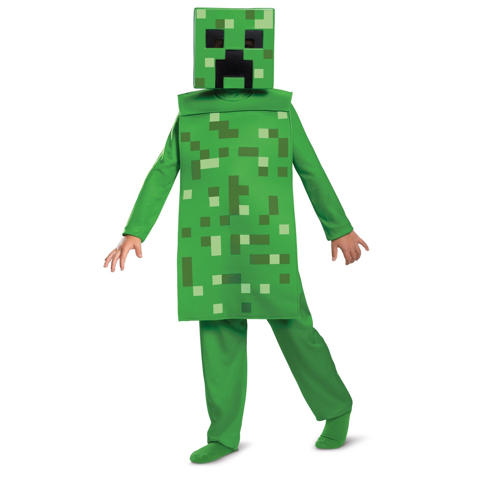 Minecraft Creeper Jumpsuit Classic Halloween Fancy-Dress Costume for Child, Boys M | Walmart (US)