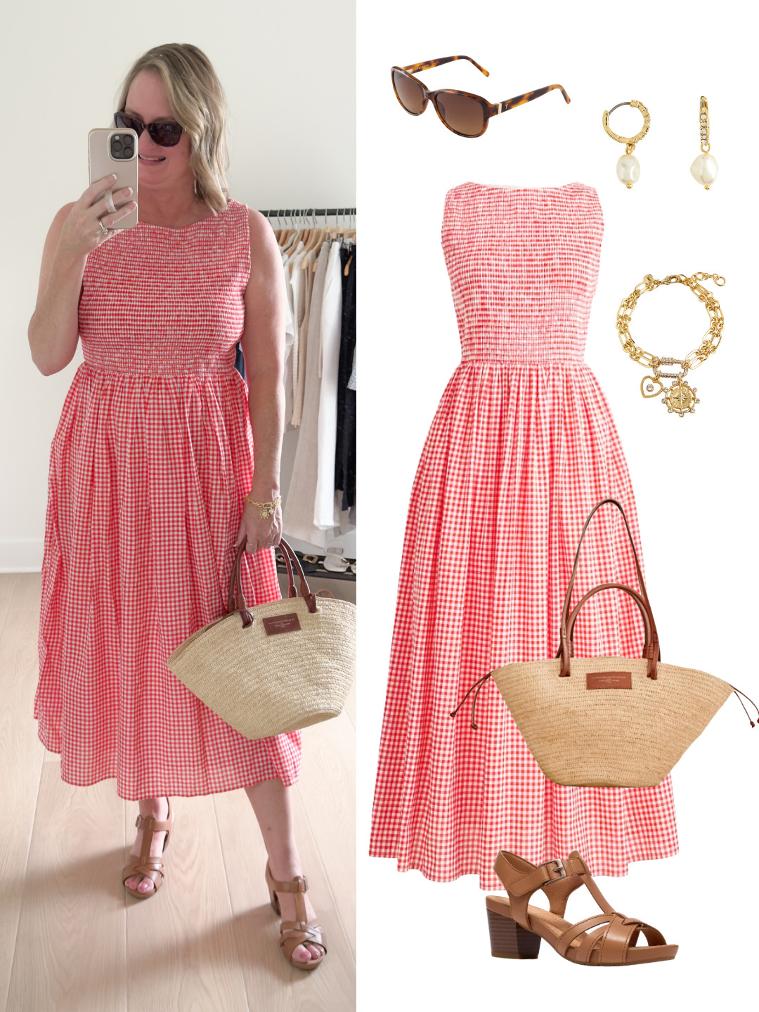 I’m loving this Smocked Boatneck Midi Dress and jewelry from @jcrewfactory and these Kymber Glow
Sandal Heels in “tan leather” from @clarksshoes 🎉 #sponsored #clarksshoes #jcrewfactory  

 #LTKootd