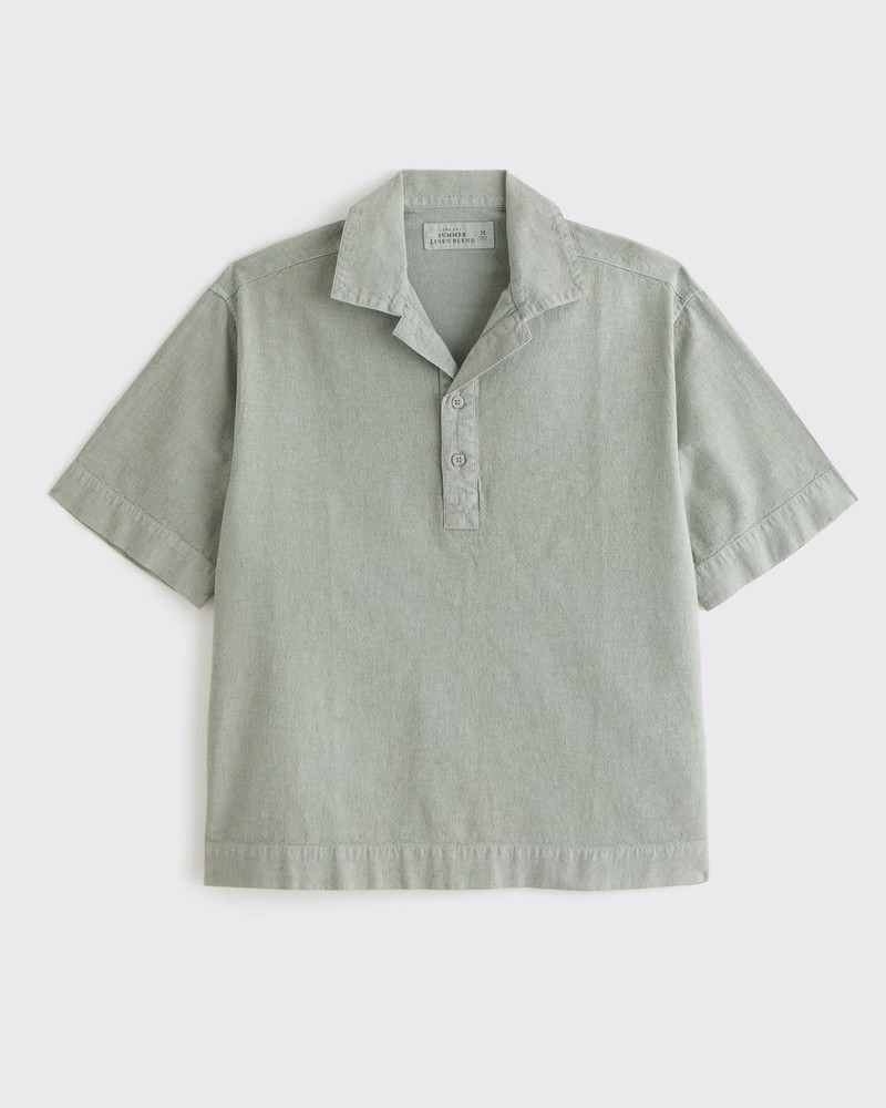 Summer Linen-Blend Popover | Abercrombie & Fitch (US)