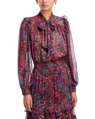 AQUA Paisley Boho Blouse - Exclusive | Bloomingdale's Women | Bloomingdale's (US)