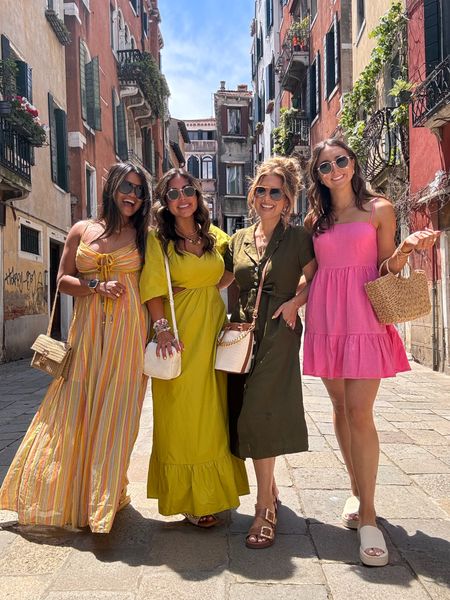 Day three outfits in Venice, Italy 🫶🏼🫶🏼🫶🏼
We are all wearing size small.

#summerdress #traveloutfit #summerstyle 


#LTKOver40 #LTKFindsUnder50 #LTKTravel