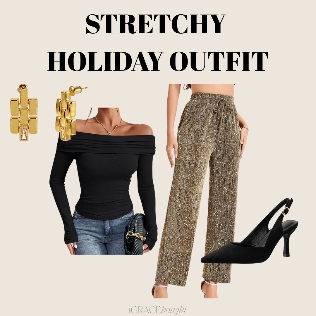 Stretchy holiday outfit! 

#LTKHoliday #LTKootd