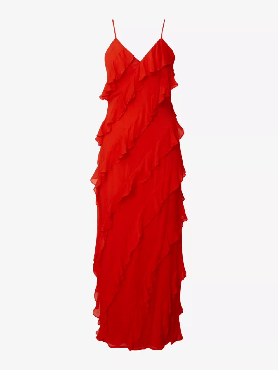 Cecily ruffled woven maxi dress | Selfridges