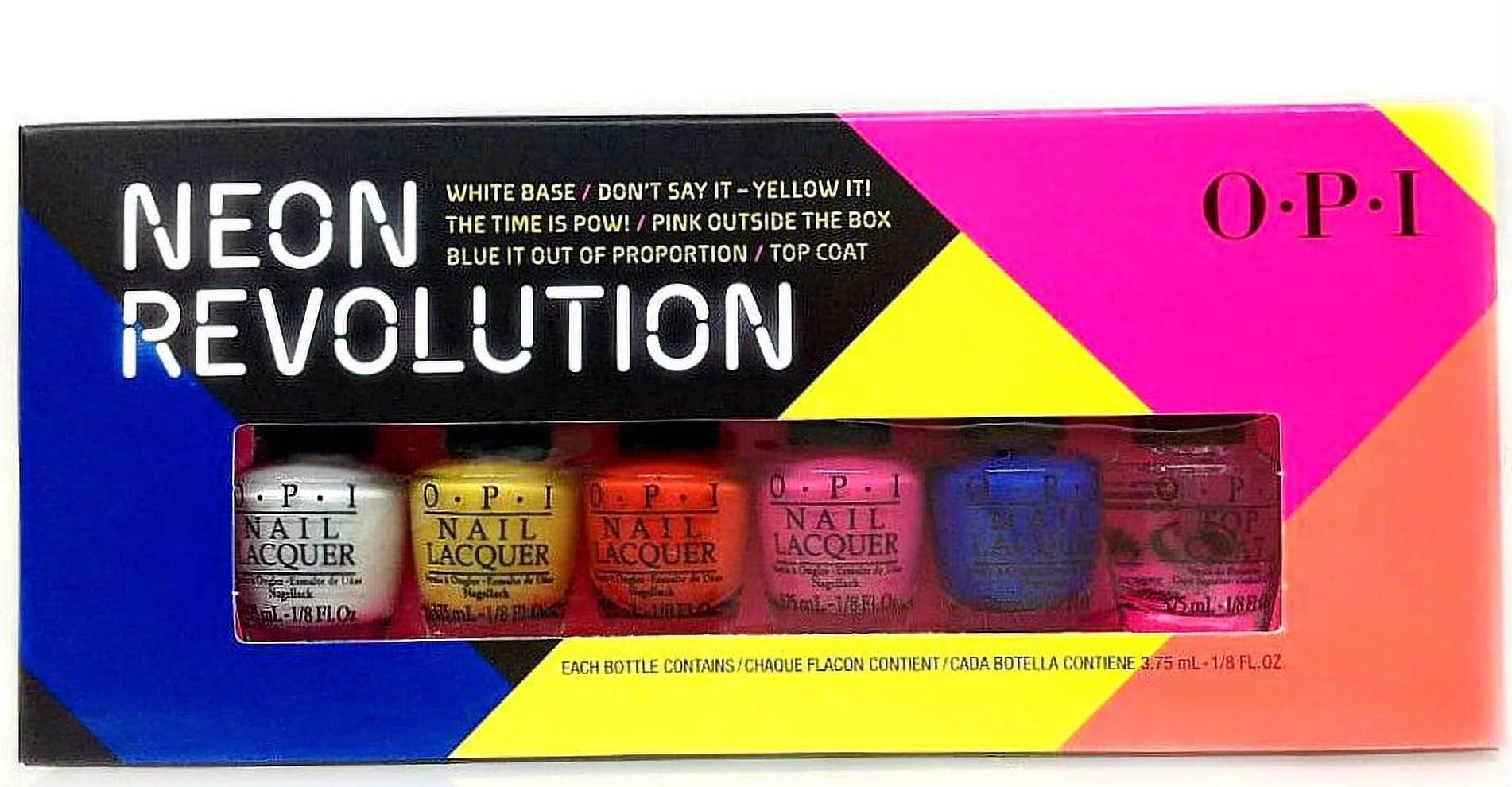 OPI Nail Lacquer Mini 6-Color Nail Polish Set SRE71 Neon Revolution | Walmart (US)