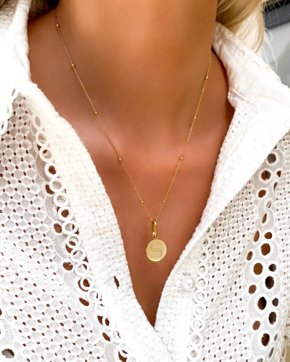 Circular Sphere Chain Necklace (Gold) | Abbott Lyon