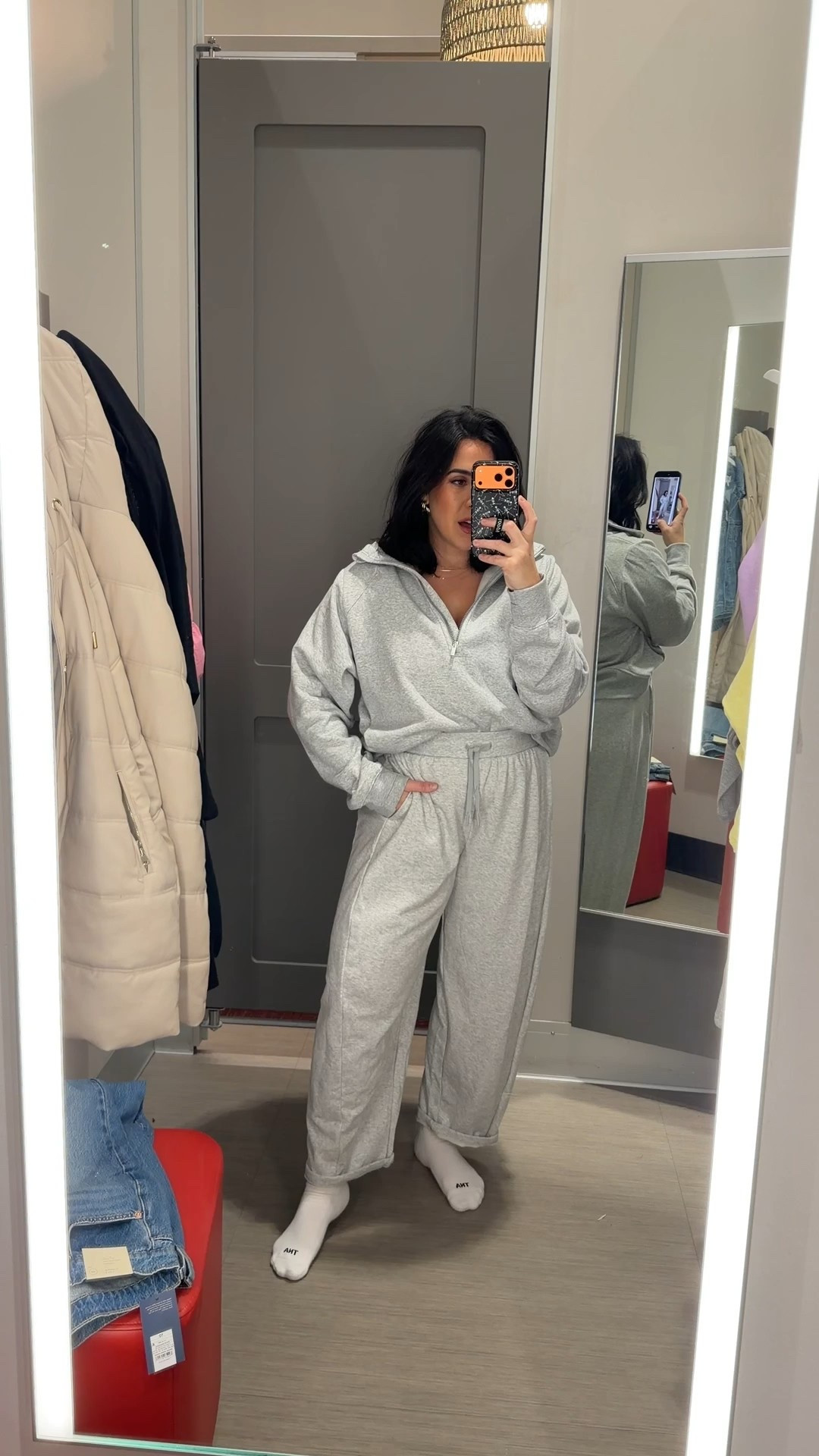 The sweatpants run big I did a size M! The top I did XL but could do L. Target lounge for winter. 

#LTKMidsize #LTKSeasonal #LTKootd