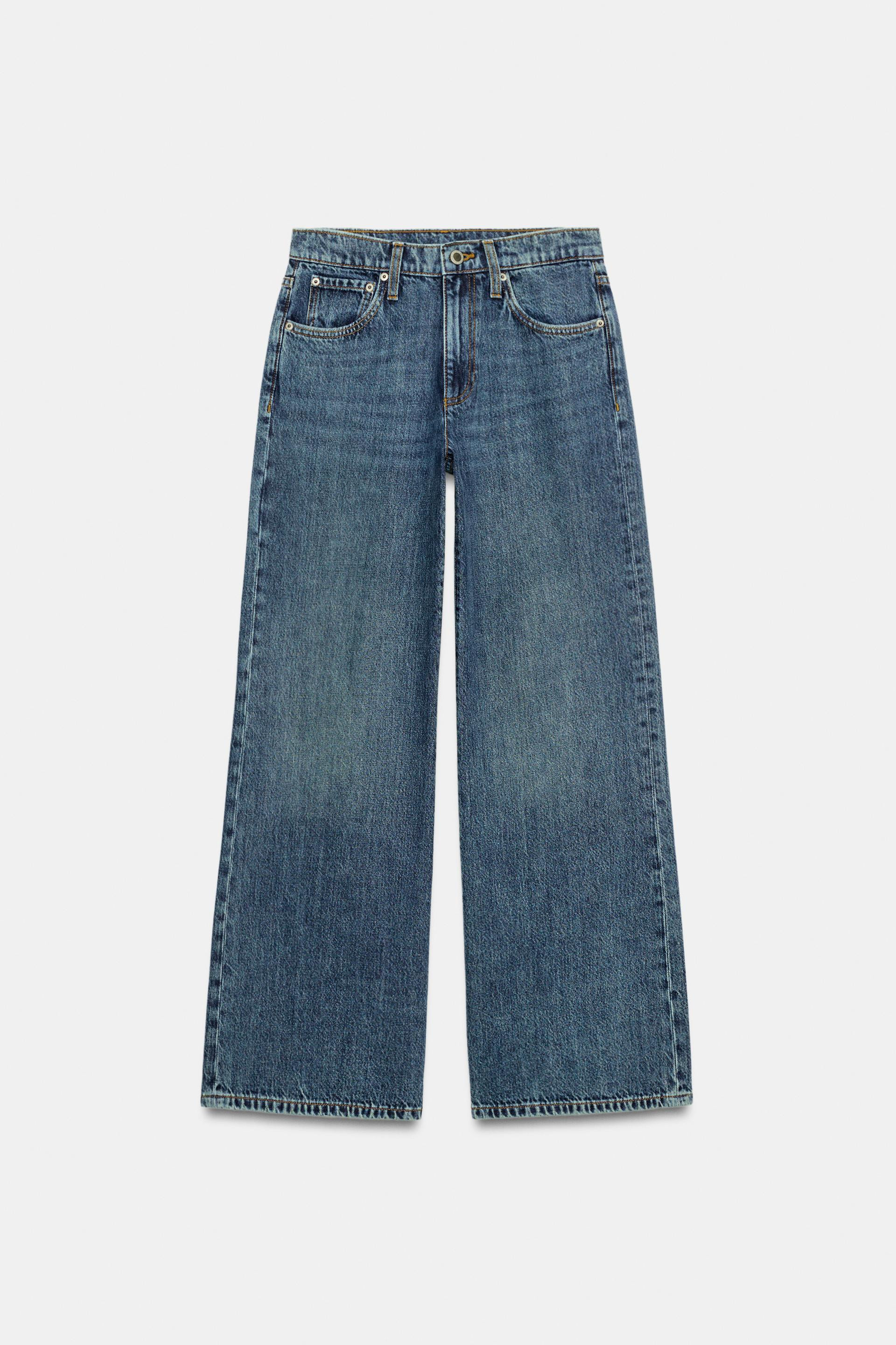 ZW COLLECTION LOW-RISE WIDE-LEG JEANS | Zara UK