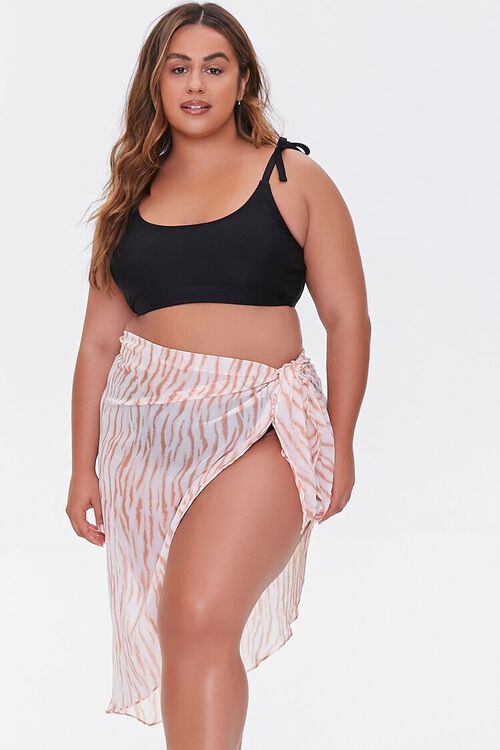 Plus Size Tiger Print Sarong Swim Cover-Up | Forever 21 (US)