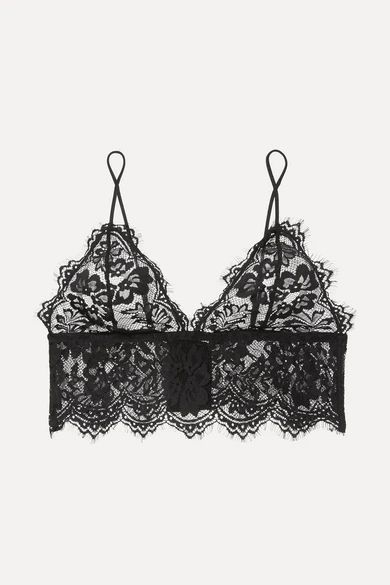 Anine Bing - Lace Soft-cup Bra - Black | NET-A-PORTER (UK & EU)