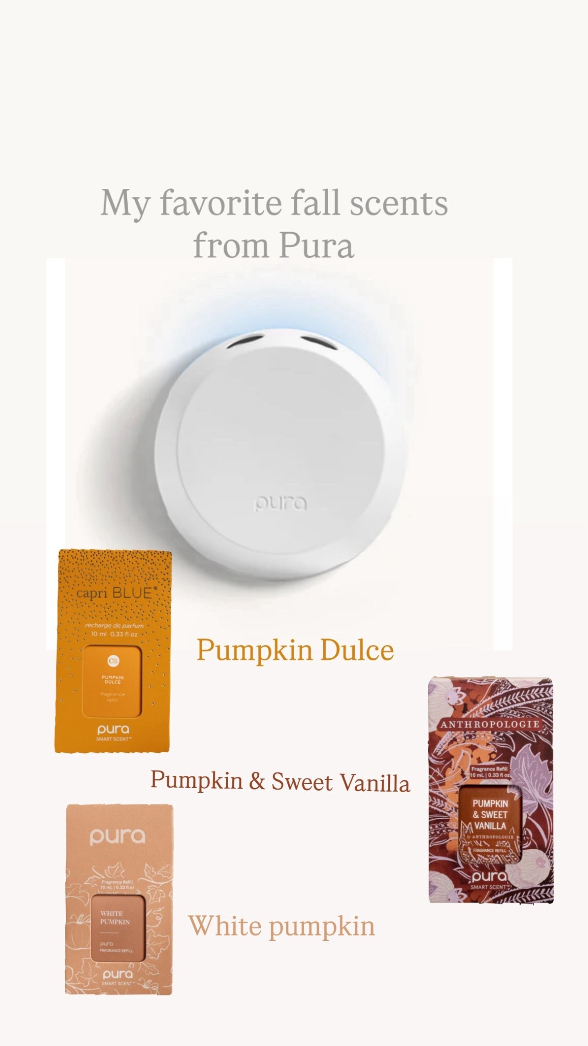 🍂 The wait is almost over—your home is about to smell amazing! ✨
The LTK holiday sale is just around the corner, and for 4 days only you can score exclusive discounts; including deals on Pura fall scents. 🤍
From warm, cozy notes to crisp seasonal blends, it’s the perfect time to stock up and make your home feel like fall. 🕯️
👉 Follow me on LTK so you don’t miss when these limited-time deals go live!

#LTKSale #HolidaySale #LTKFinds #FallScents #Pura

#LTKSeasonal #LTKHome #LTKFallSale