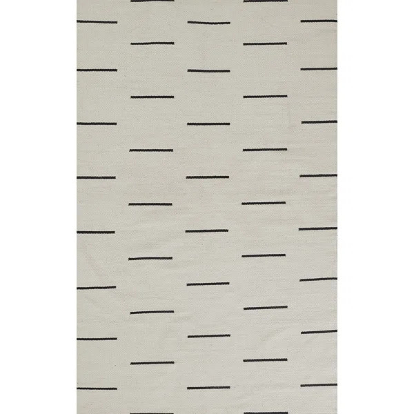 Malmo Geometric Handmade Handwoven Ivory/Black Indoor / Outdoor Area Rug | Wayfair North America