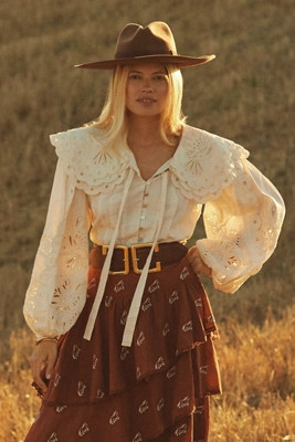 Farm Rio Richelieu Big Collar Blouse | Anthropologie (US)