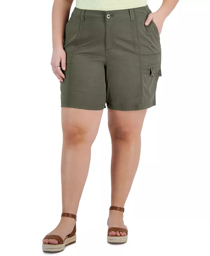 Style & Co Plus Size  Comfort-Waist Cargo Shorts, Created for Macy's - Macy's | Macy's