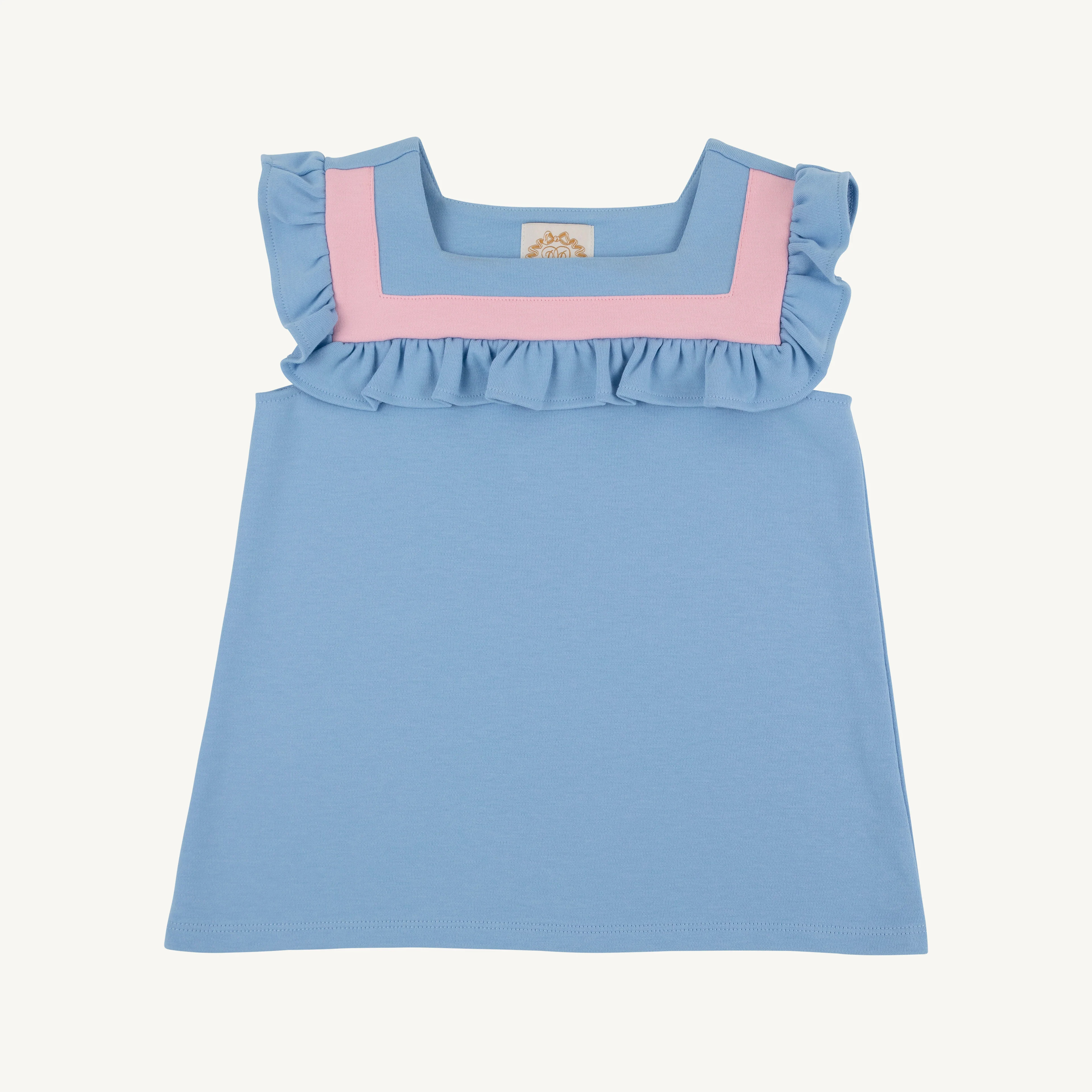 Darla Day Top - Sarasota Sky & Sandpearl Pink | The Beaufort Bonnet Company