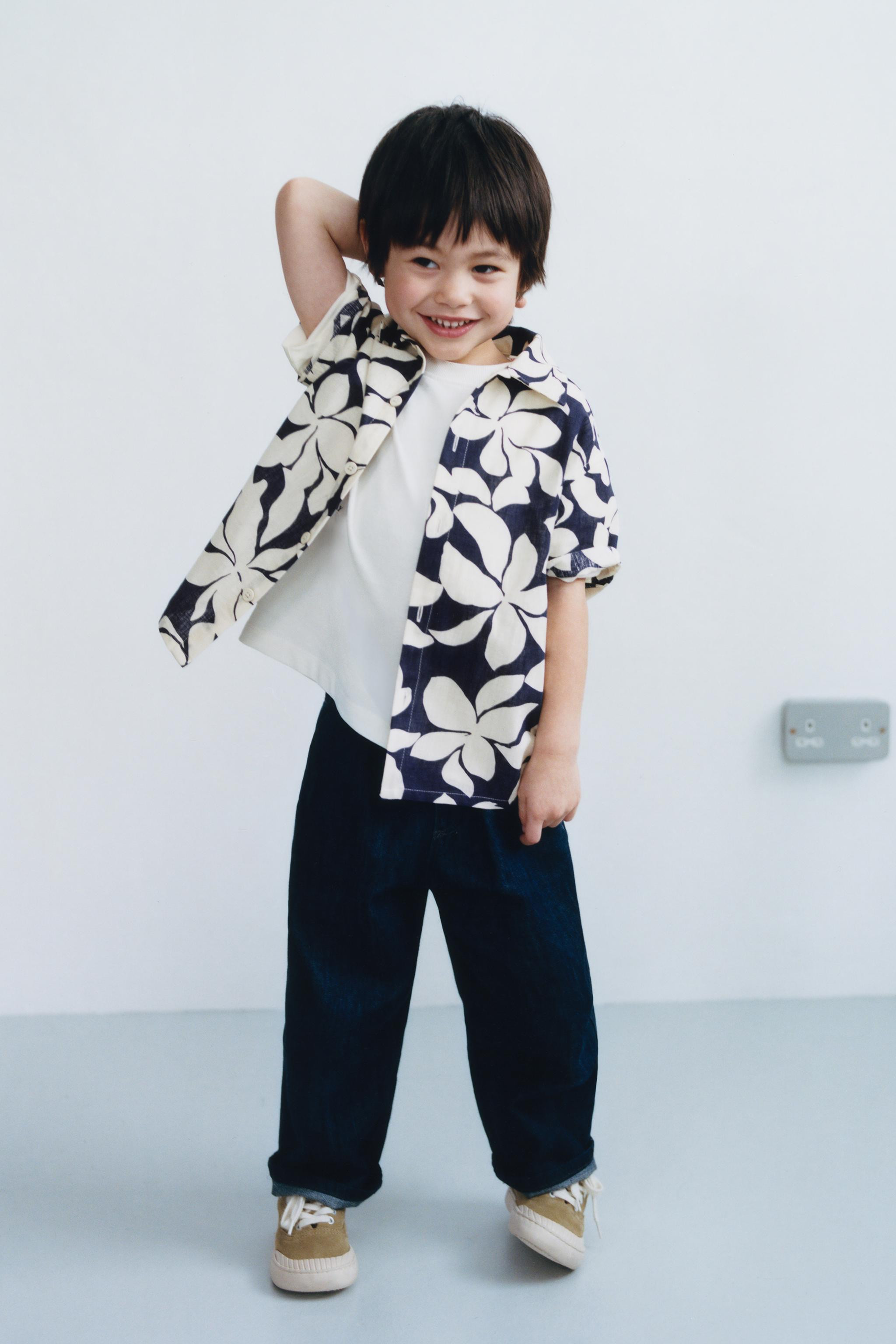 FLORAL PRINT SHIRT WITH COTTON AND LINEN | Zara US