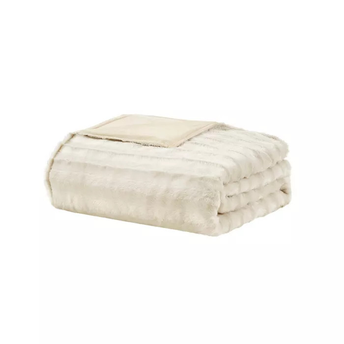 60" x 70" York Faux Fur 12lb Weighted Throw Blanket with Removable Cover | Target