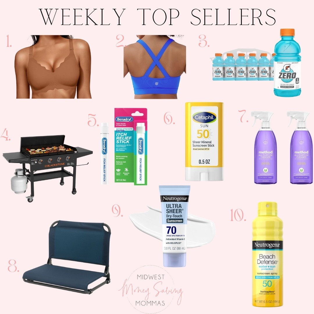 Weekly top sellers

Best sellers jelly bra sports bra Gatorade black stone grill stadium seat Benadryl sunscreen cleaning supplies

#LTKmomlife #LTKSeasonal #LTKHome