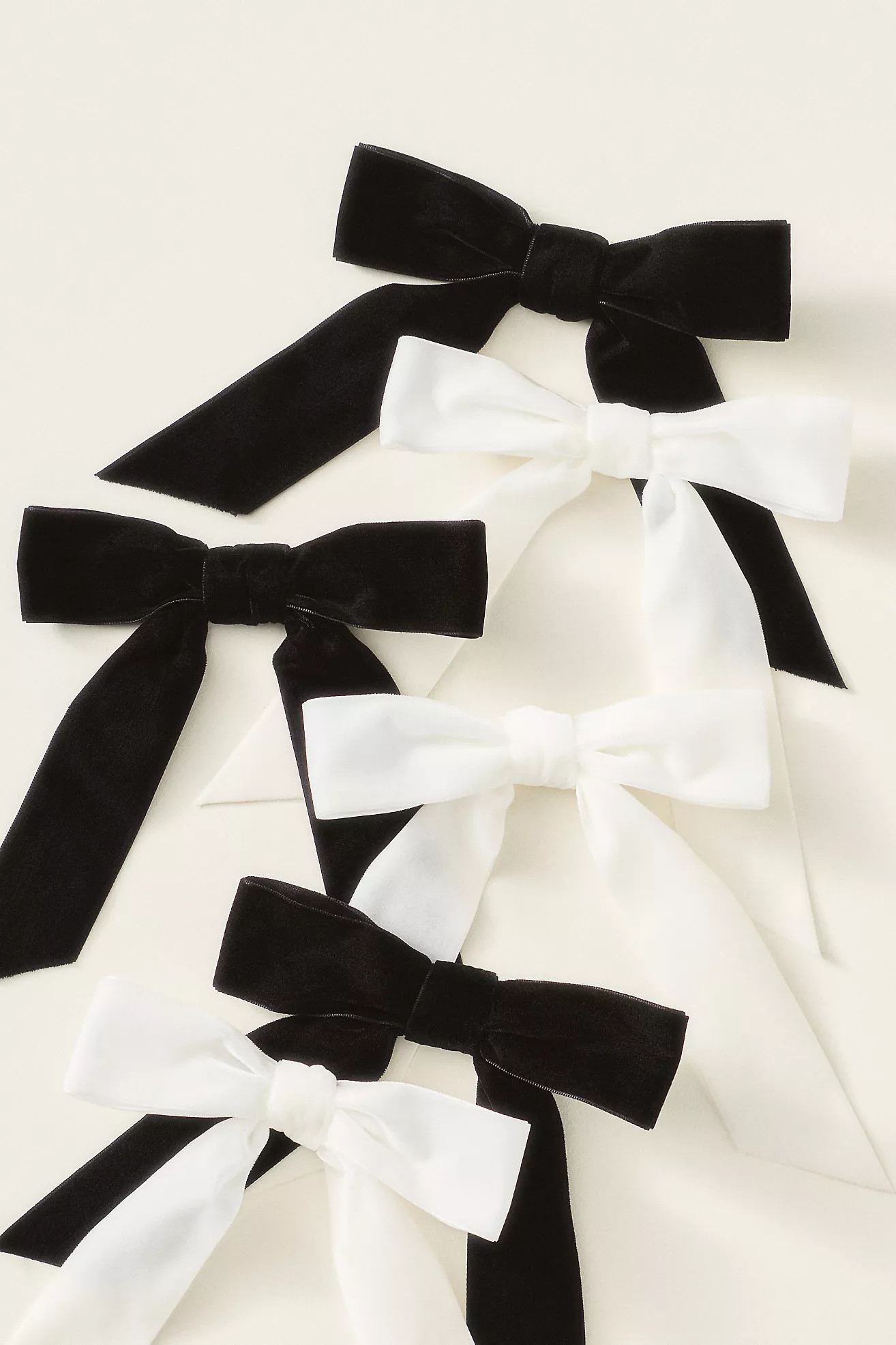 Velvet Bow Clip-On Ornaments, Set of 6 | Anthropologie (US)