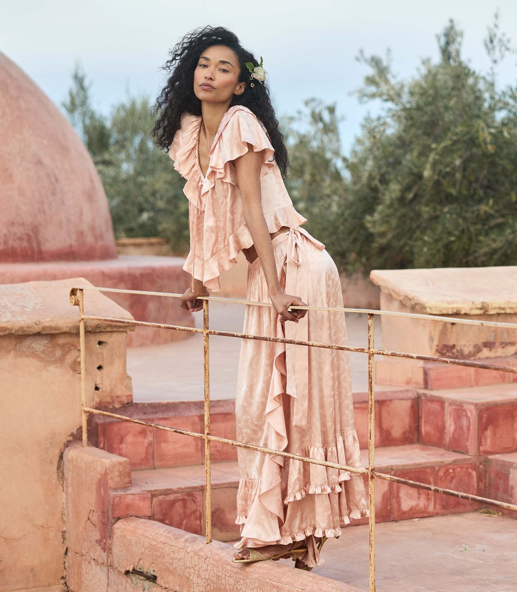 Fiorenza Skirt - Peach Sorbet | D\u00d4EN | DOEN